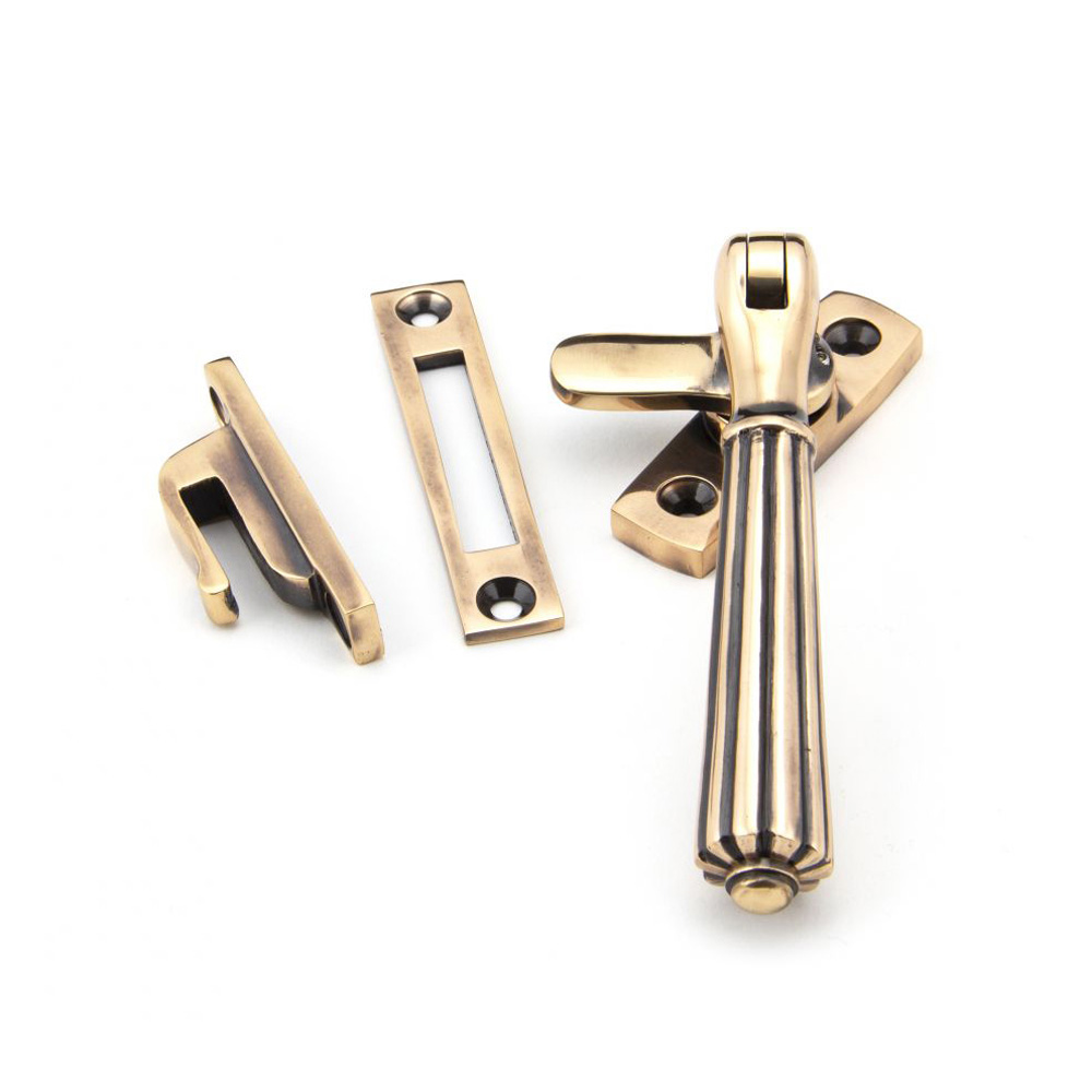 From the Anvil Hinton Window Fastener - Polished Bronze (Locking)